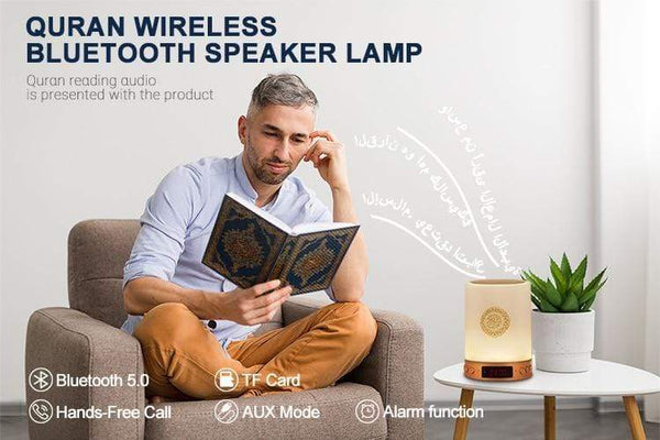 Planet Gates Islamic Wireless Portable Quran Speaker LED Night Light Koran Lamp With AZAN Clock Mp3 Player Muslim Gift Veilleuse Coranique