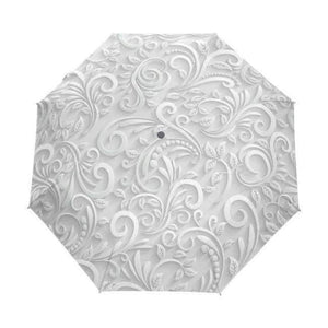 Planet Gates item2 / China Automatic 3D Floral Guarda Chuva White Chinese Sun Umbrella 3 Folding Umbrella Rain Women Anti UV Outdoor Travel Sombrinha