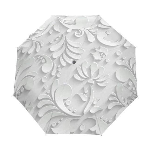 Planet Gates item8 / China Automatic 3D Floral Guarda Chuva White Chinese Sun Umbrella 3 Folding Umbrella Rain Women Anti UV Outdoor Travel Sombrinha