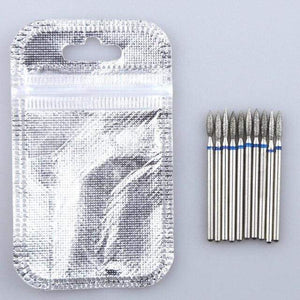 Planet Gates Ivory 10PCS Diamond Cutter for Manicure Set Diamond Rotary Burrs Set Nail Drill Bit Set Milling Cutter for Nail Art Pedicure Tool