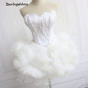 Planet Gates Ivory / 2 Cocktail Dresses Feather Women 2017 Black Strapless Sexy Short Party Prom Dress Homecoming Dresses Robe De Cocktail Gowns