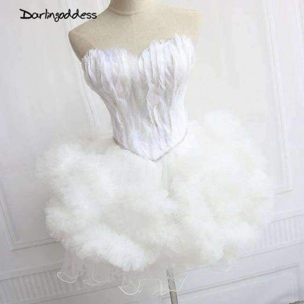 Planet Gates Ivory / 2 Cocktail Dresses Feather Women 2017 Black Strapless Sexy Short Party Prom Dress Homecoming Dresses Robe De Cocktail Gowns