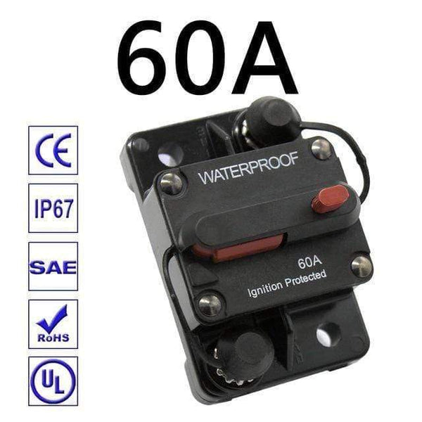 Planet Gates Ivory 30A 40A 50A 60A 70A 80A 100A 120A 150A 200A 250A 300A AMP Circuit Breaker Fuse Reset 12-48V DC Car Boat Auto Waterproof
