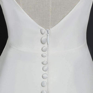 Planet Gates Ivory / 4 Wedding Dress 2018 Button Backless Long Sleeves Zip Robe de Bridal Dresses Robe de Marriage Wedding Gowns