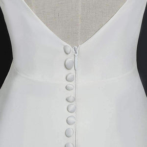 Planet Gates Ivory / 4 Wedding Dress 2018 Button Backless Long Sleeves Zip Robe de Bridal Dresses Robe de Marriage Wedding Gowns