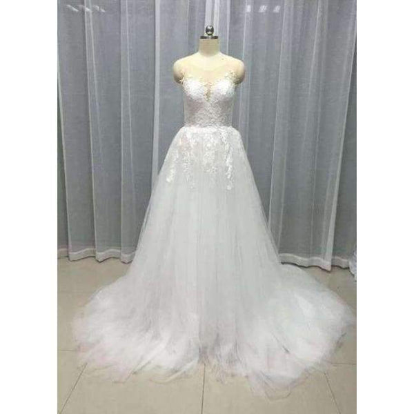 Planet Gates Ivory / 6 Champagne Lace Wedding Dress Beach Bridal Gowns Wedding Gowns Tulle Wedding DressesVestido de Novia 2018 robe de mariage