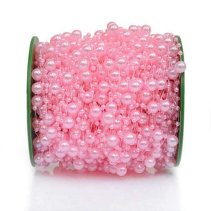 Planet Gates Ivory 60m/roll pearls Beads chain Garland Wedding Centerpiece flower/ Crafting DIY accessory / Bride hair decoration