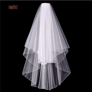 Planet Gates Ivory / 75cm Wedding Veil With Comb 2-layer Penceil Edge Women Wedding Accessories White Ivory Bridal Veils
