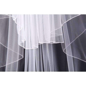 Planet Gates Ivory / 75cm Wedding Veil With Comb 2-layer Penceil Edge Women Wedding Accessories White Ivory Bridal Veils