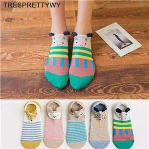 Planet Gates Ivory / One Size 3 Pairs Anti-Slip Silicone Invisible Socks Women 2018 Sexy Fox Sneaker Summer Socks  Candy Color Happy Ankle Socks