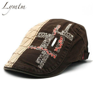 Planet Gates Ivory / One Size Men High Quality Retro Adult Berets  Embroidery Striped Khaki Army green Black Cabbie