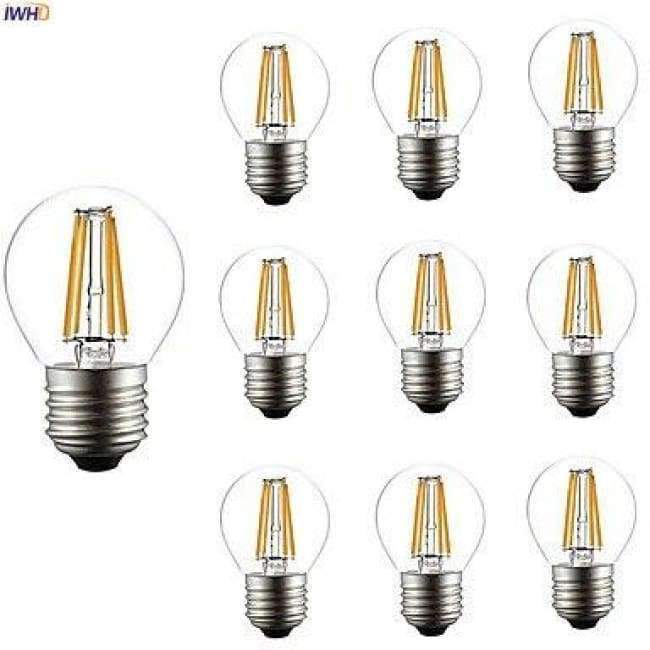Planet Gates IWHD Bombilla Decoration Vintage Retro Lamp Bulbs 4W G45 Filament LED Edison Lamp Light Bulb Ampoule Gloeilamp E14 E27