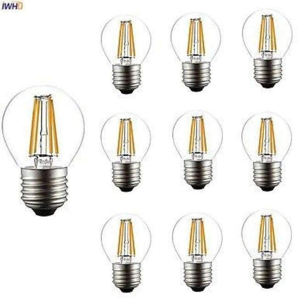 Planet Gates IWHD Bombilla Dekorace Vintage Retro Žárovky 4W G45 Filament LED Edison Žárovka Ampoule Gloeilamp E14 E27