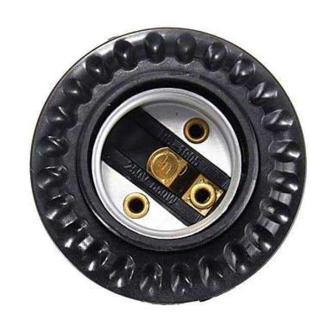 Planet Gates IWHD DIY 4pcs Douille Lamp Holder E27 Bulb Socket Black Plastic Lighting Accessory