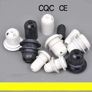 Planet Gates IWHD DIY Fitting E27 Lamp Bulb Holder E14 Black White 110v-220v Lighting Accessory Fitting E27 Socket Base Portalmapara