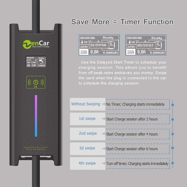 Planet Gates J1772 Type 1 5m  black cable ev charging station EVSE 10 16 20 24 32A for Electric Car home Charger Timer Function