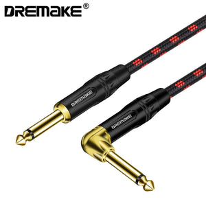 Planet Gates Jack 6.35 mm Mono Cable Gold Plated Guitar Cable Male to Male Cotton Braided Instrument Cable for Guitar Bass keyboard