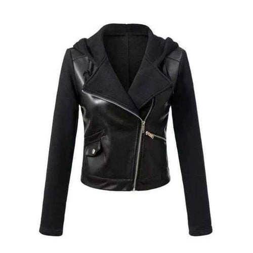 Planet Gates Jacket 3 / S Gothic faux leather coats Women Winter Autumn Fashion Motorcycle Jacket Black  Outerwear faux leather PU Jacket 2018 Coat HOT