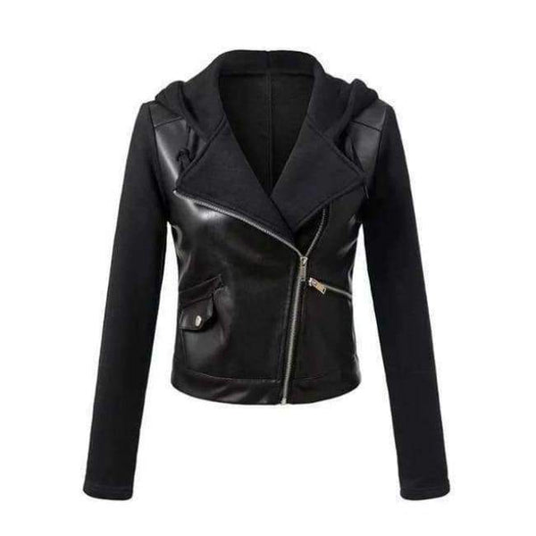 Planet Gates Jacket 3 / S Gothic faux leather coats Women Winter Autumn Fashion Motorcycle Jacket Black  Outerwear faux leather PU Jacket 2018 Coat HOT