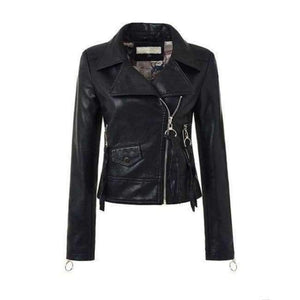 Planet Gates Jacket 4 / S Gothic faux leather coats Women Winter Autumn Fashion Motorcycle Jacket Black  Outerwear faux leather PU Jacket 2018 Coat HOT
