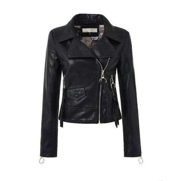 Planet Gates Jacket 4 / S Gothic faux leather coats Women Winter Autumn Fashion Motorcycle Jacket Black  Outerwear faux leather PU Jacket 2018 Coat HOT