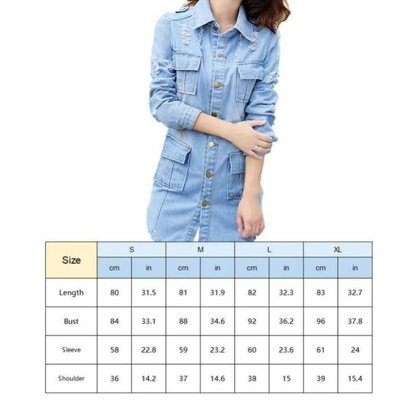 Planet Gates Jacket Korean Female Jacket Classic Blue Denim Coat Relaxed Fit Tops Long Sleeve Jean Outwear long Denim Jacket Women