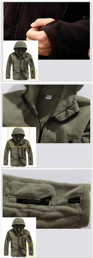 Planet Gates Jacket Men Thermal Outdoors Polartec Warm Hooded Coat Militar Softshell Hike Outerwear Army Jackets