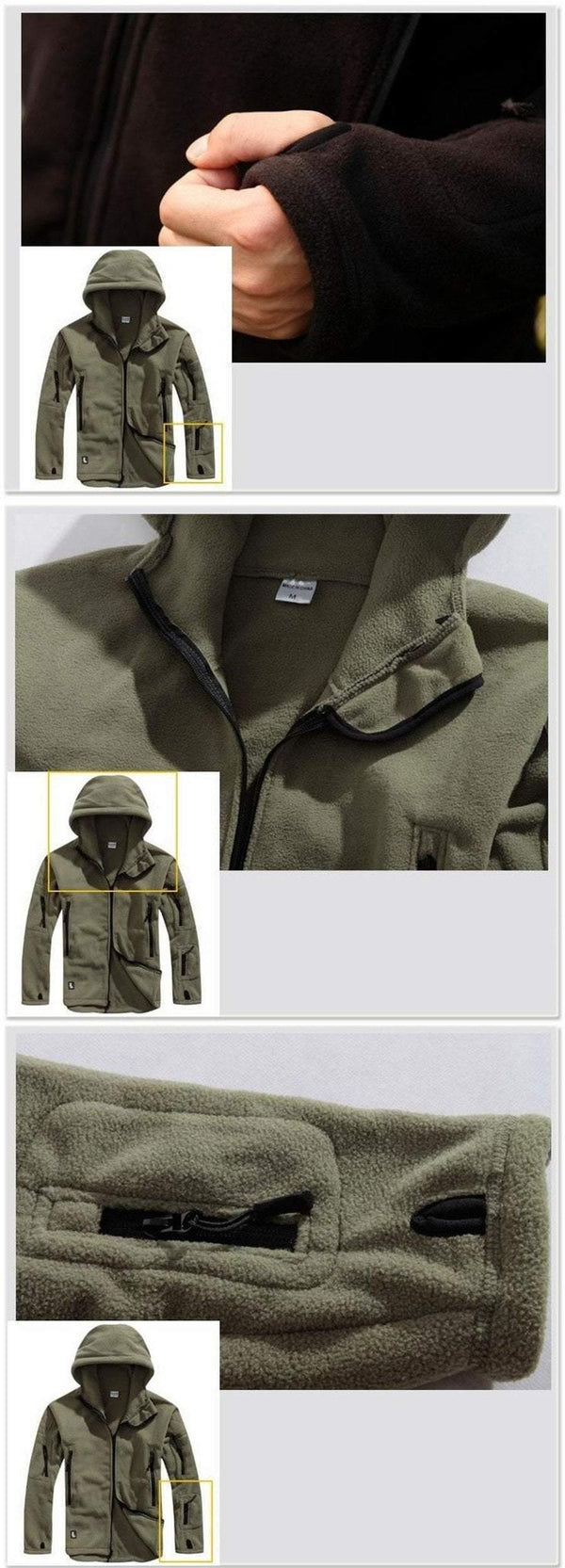 Planet Gates Jacket Men Thermal Outdoors Polartec Warm Hooded Coat Militar Softshell Hike Outerwear Army Jackets