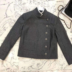 Planet Gates jacket / S Women pants sets 2018 autumn long sleeve jacket and wide leg pants suits women striped sets