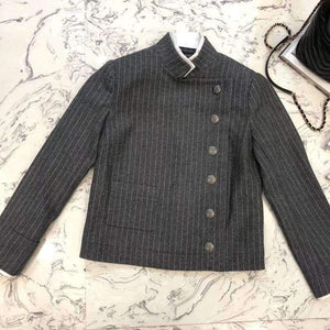 Planet Gates jacket / S Women pants sets 2018 autumn long sleeve jacket and wide leg pants suits women striped sets