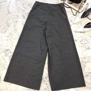 Planet Gates jacket / S Women pants sets 2018 autumn long sleeve jacket and wide leg pants suits women striped sets