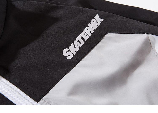 Planet Gates Jacket Windbreaker Men Colorful Patchwork Jacket Coat Casual Zip Up Harajuku Track Jacket Streetwear