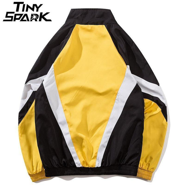 Planet Gates Jacket Windbreaker Men Colorful Patchwork Jacket Coat Casual Zip Up Harajuku Track Jacket Streetwear