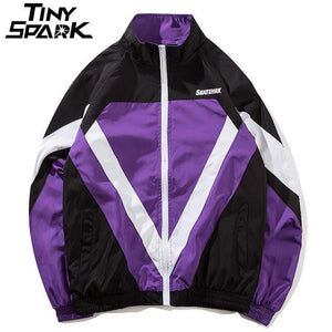 Planet Gates Jacket Windbreaker Men Colorful Patchwork Jacket Coat Casual Zip Up Harajuku Track Jacket Streetwear
