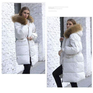 Planet Gates Jacket Women 2018 Female Parka With Large Real Raccoon Fur Hooded Coats And Jackets Thick Warm Parkas Outwear Plus Size