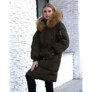 Planet Gates Jacket Women 2018 Female Parka With Large Real Raccoon Fur Hooded Coats And Jackets Thick Warm Parkas Outwear Plus Size