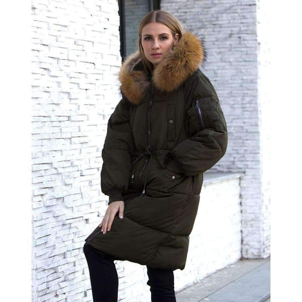 Planet Gates Jacket Women 2018 Female Parka With Large Real Raccoon Fur Hooded Coats And Jackets Thick Warm Parkas Outwear Plus Size