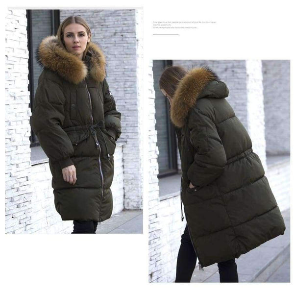 Planet Gates Jacket Women 2018 Female Parka With Large Real Raccoon Fur Hooded Coats And Jackets Thick Warm Parkas Outwear Plus Size