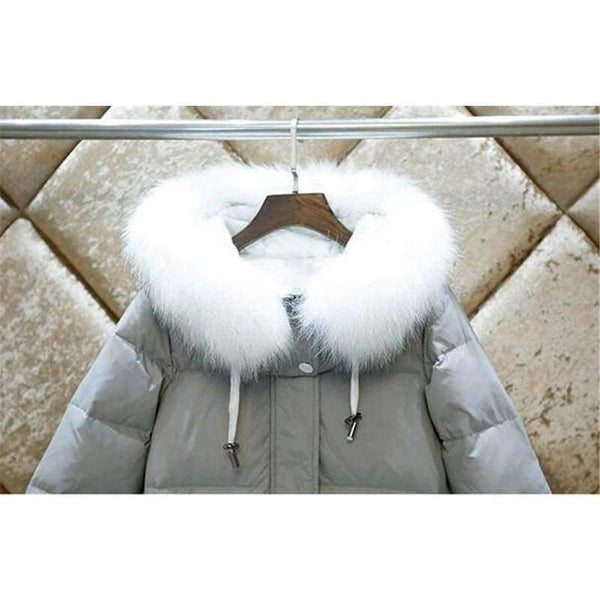 Planet Gates Jacket Women Over Knee Long Parkas Large Fur Collar Winter Coat Women Hoody Down Wadded Jacket Campera Large Size C2601