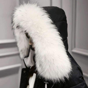 Planet Gates Jacket Women Over Knee Long Parkas Large Fur Collar Winter Coat Women Hoody Down Wadded Jacket Campera Large Size C2601