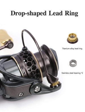 Planet Gates Jaguar 1000 2000 3000 4000 5000 Spinning Fishing Reel 9+1BB .2:1 4Kg Double Metal Spool Lure Reel Moulinet Peche