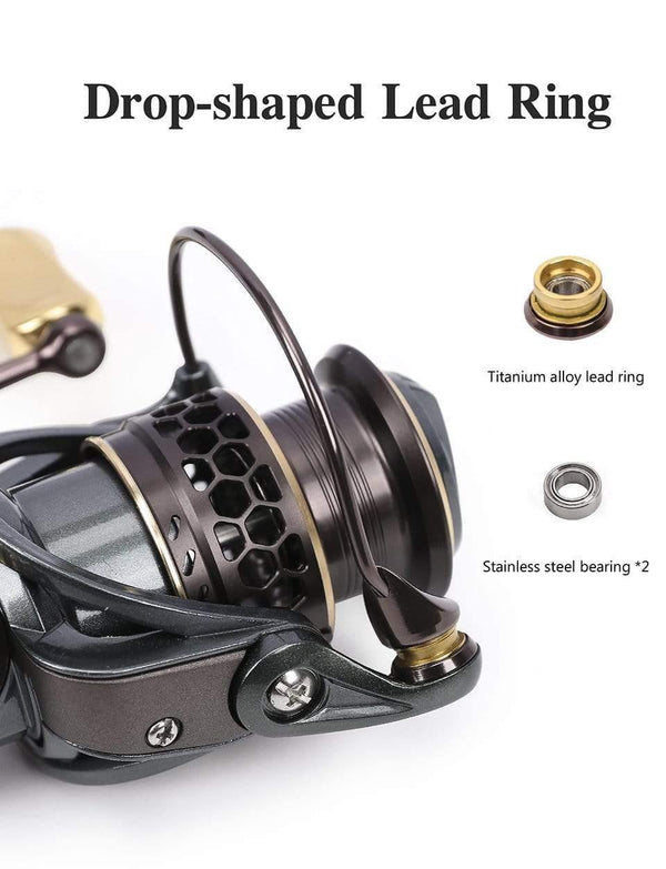 Planet Gates Jaguar 1000 2000 3000 4000 5000 Spinning Fishing Reel 9+1BB .2:1 4Kg Double Metal Spool Lure Reel Moulinet Peche