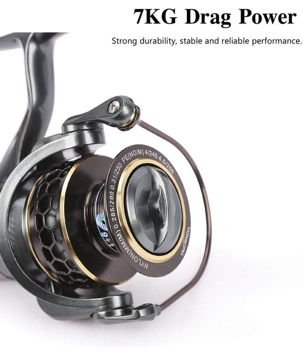 Planet Gates Jaguar 1000 2000 3000 9+1BB Fishing Spinning Reel Carp Saltwater Fishing Reel Spinning Metal Handle 2 Spool Reels Coil