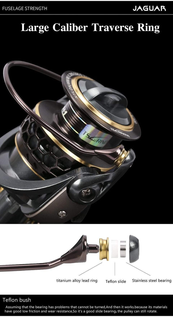 Planet Gates Jaguar 1000 2000 3000 9+1BB Fishing Spinning Reel Carp Saltwater Fishing Reel Spinning Metal Handle 2 Spool Reels Coil