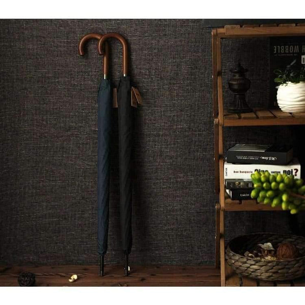 Planet Gates Japanese Brand Long Umbrella 8K Windproof Wooden Handle Large Men Umbrellas Rain Quality Classic Business Paraguas