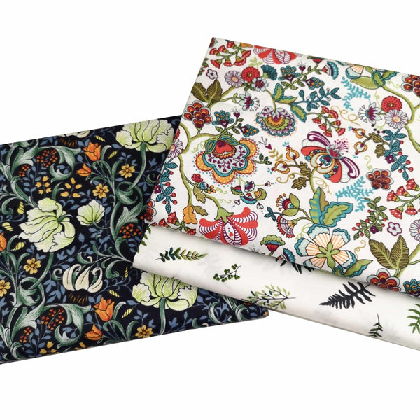 Planet Gates Japanese Retro Flowers Printed Twill Cotton Fabric Patchwork Cloth For DIY Sewing Quilting Sheets Fat Quarters Material Tissus