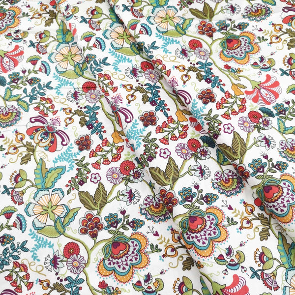 Planet Gates Japanese Retro Flowers Printed Twill Cotton Fabric Patchwork Cloth For DIY Sewing Quilting Sheets Fat Quarters Material Tissus