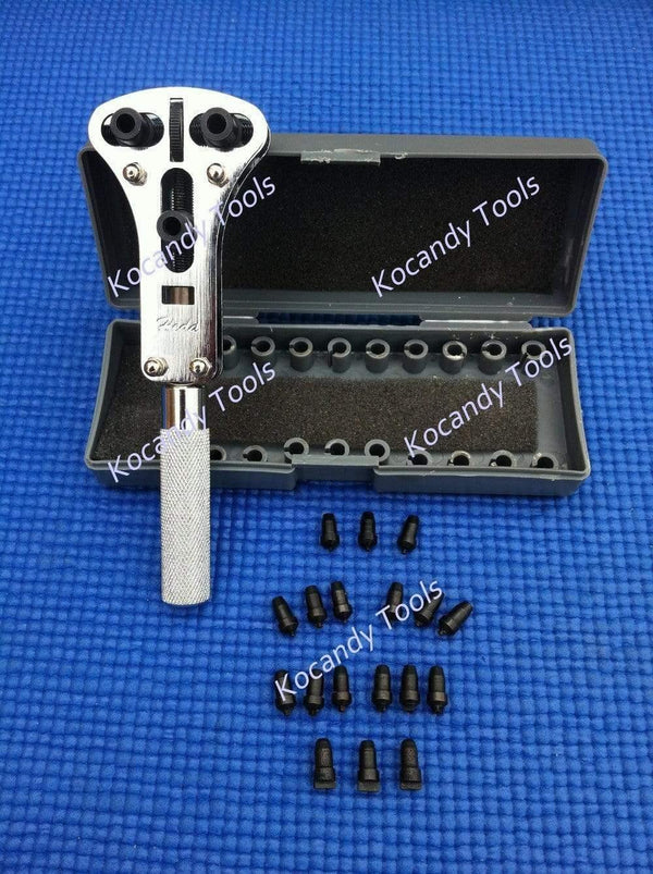 Planet Gates Jaxa Style Stainless Steel Watch Back Case Opener Battery Change Screw Tool Kits Watch Repair Tool Kits