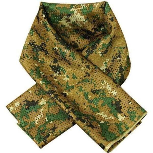 Planet Gates JD Tactical Military camouflage Scarf Cool Airsoft Tactical Multifunctional  Army Mesh Breathable Scarf Wrap Mask Shemagh Veil