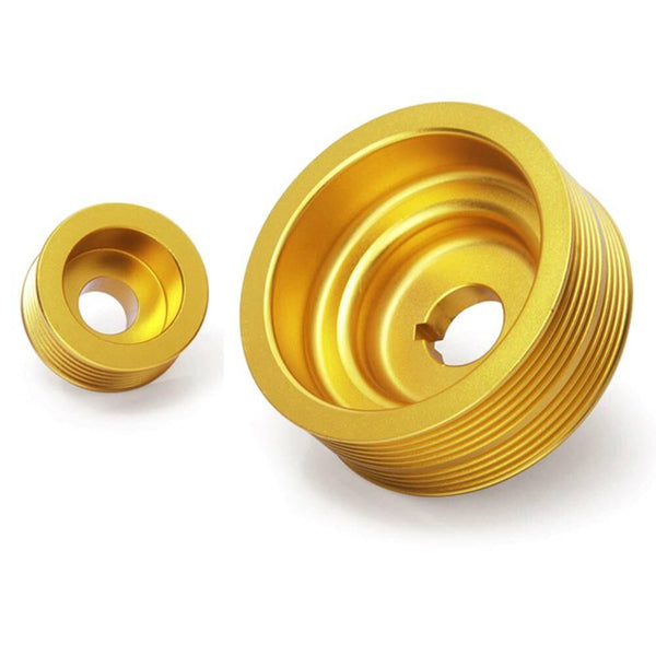 Planet Gates JDM Performance Crank Pulley For Subaru IMPREZA WRX 7 8 9 2.0L  GDB GDA Under Drive Crank Pulley Golden EP-PYWRX